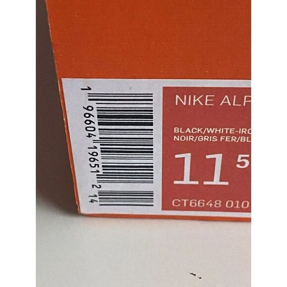 Men's  Sz 11.5 Nike Alpha Menace Elite 3 Black Football Cleats CT6648-010 NEW - Picture 3 of 14